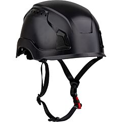 Traverse 280-Hp1490Rv-11 Vented, Type I Climbing Style Helmet, Abs Shell, Eps Foam Impact Liner, Wheel Ratchet Adjustment, With 4-Point Chin Strap, Black