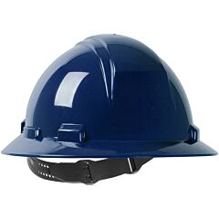 Dynamic 280-Hp641R-18 Full Brim Hard Hat, 4-Point Textile Suspension And Wheel Ratchet Adjustment, Northern Blue