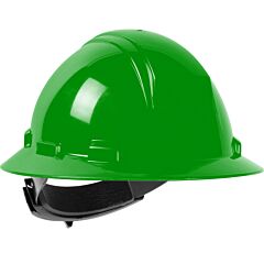 Dynamic 280-Hp642R-45 Type Ii Full Brim Hard Hat, 4-Point Textile Suspension And Wheel Ratchet Adjustment, Lime