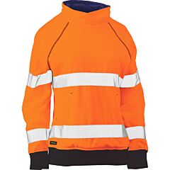 Bisley 323W6818T-Or/3Xl Class 2 Women'S Contoured Fleece Pullover Sweatshirt, Orange, Size 3X-Large