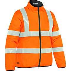 Bisley 333W6350H-Or/3Xl Class 3 Women'S Contoured Reversible Puffer Jacket, Orange, Size 3X-Large