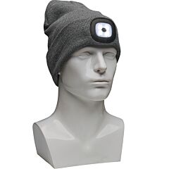 Pip 360-Led-Gr Winter Beanie Cap With Led Light, Gray
