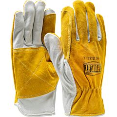 Ironcat 9416/2Xl Premium Grade Top Grain Cowhide Leather Drivers Gloves With Split Cowhide Back And Reinforced Double Palm, Brown, Size 2X-Large