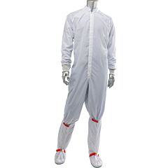 Uniform Technology Cc1245-65Wh-3Xl C3 Iso 4 (Class 10) Cleanroom Coverall, White, Size 3X-Large