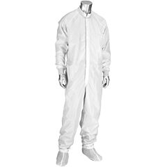Uniform Technology Cc1245-74Wh-M Altessa Grid Iso 5 (Class 100) Cleanroom Coverall, White, Size Medium
