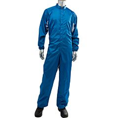 Uniform Technology Ccnq8-62Rb-Xs Auto Grid Cleanroom Coveralls With Mesh Venting, Royal, Size X-Small
