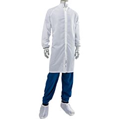 Uniform Technology Cfrzc-65Wh-3Xl C3 Iso 4 (Class 10) Cleanroom Frock, White, Size 3X-Large