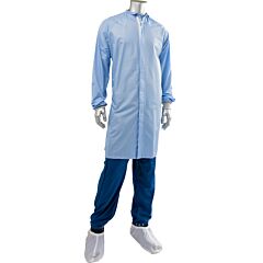 Uniform Technology Cfrzc-68Lb-3Xl Maxima Esd Iso 4 (Class 10) Cleanroom Frock, Light Blue, Size 3X-Large