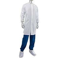 Uniform Technology Cfrzc-68Wh-4Xl Maxima Esd Iso 4 (Class 10) Cleanroom Frock, White, Size 4X-Large