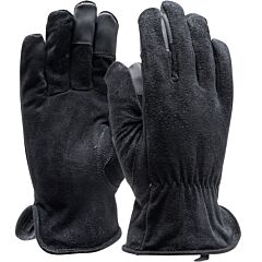 Pip Co-008-M Courier™ Suede Leather Insulated Gloves, Black, Size Medium