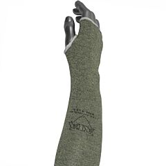 Kut Gard Msata/Ha-17T Single-Ply Ata® Hide-Away™ Blended Sleeve With Thumb Hole, Green, Size 17"