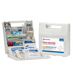 First Aid Only 90639 50 Person First Aid Kit, Ansi 2015 Class A+, Plastic Case With Dividers