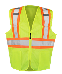 Occunomix Lux-Ssm2Tz-Y3X Class 2 Mesh Vest, Two-Tone, Yellow, Size 3X-Large