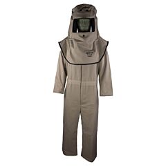 Oberon Frtc4A-S 40 Cal Cat Arc Flash Suit Kit, Comes With Hood And Coveralls, Color: Khaki, Size Small