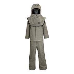 Oberon Frtc4B-2Xl 40 Cal Cat Arc Flash Suit Kit, Hood, Coat And Bib Coveralls, Color: Khaki, Size 2X-Large