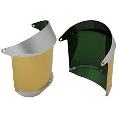 Oberon 24056 Face Shield Replacement Window, Polycarbonate, Dark Green Gold Heat Reflective, With Lower Crown