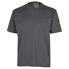 Oberon Zfi104-Xl 100% Fr/Arc Rated Short Sleeve T-Shirt, 7 Oz Cotton Interlock, Grey, Size X-Large