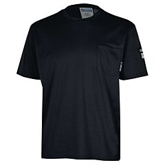 Oberon Zfi109-L 100% Fr/Arc Rated Short Sleeve T-Shirt, 7 Oz Cotton Interlock, Navy, Size Large