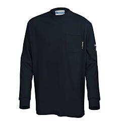 Oberon Zfi209-2Xl 100% Fr/Arc Rated Long Sleeve T-Shirt, 7 Oz Cotton Interlock, Navy, Size 2X-Large