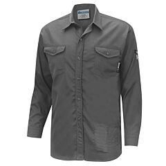 Oberon Zfi504-3Xl Button Up Shirt, Fr/Arc Rated 7.5 Oz 88/12, Grey, Size 3X-Large