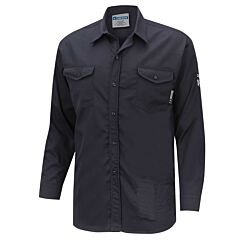 Oberon Zfi509-2Xl Button Up Shirt, Fr/Arc Rated 7.5 Oz 88/12, Navy, Size 2X-Large