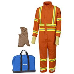 Oberon Ges6A-Es-M Suit Kit, Gas Extraction, 6 Second Ges6, Comes With Coveralls, Balaclava And Carrying Bag, With Escape Strap, Color: Orange, Size Medium