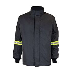 Oberon Tcg140B-Ct-2Xl Arc Flash Coat, 140 Cal Tcg Ultralight, Color: Black, Size 2X-Large