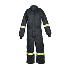 Oberon Tcg25-Cvl-S Arc Flash Coveralls, 25 Cal Tcg Ultralight, Color: Black, Size Small