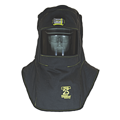 Oberon Tcg25-C Arc Flash Hood With Hard Cap, 25 Cal Tcg, Color: Black, Window: True Color Grey (Tcg)