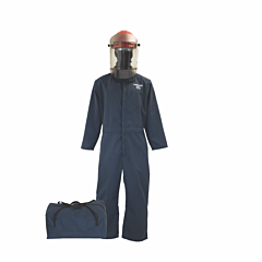 Oberon Tcg2P-Cke-Nb-Xl Arc Flash Bag Kit, 12 Cal Tcg2P, Comes With Coveralls, Hard Cap, Face Shield, Balaclava & Storage Bucket, Color: Navy Blue, Size X-Large
