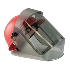 Oberon 21Agr30Af-C+500 Arc Flash Face Shield & Hard Cap, 30 Cal Tcg, Lens Color: Clear Grey Anti-Fog