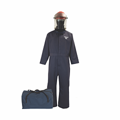 Oberon Tcg30-Cke-Nb-3X Arc Flash Bag Kit, 30 Cal Tcg, Comes With Coveralls, Hard Cap, Face Shield, Balaclava & Storage Bucket, Color: Navy Blue, Size 3X-Large