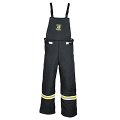 Oberon Tcg40-Bib-Lz-T4Xl Arc Flash Bib Overalls, 40 Cal Tcg, With Leg Zippers, Color: Black, Size 4X-Large Tall