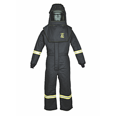 Oberon Tcg75A-L 75 Cal Tcg Arc Flash Suit Kit, Comes With Hood And Coveralls, Color: Black, Size: