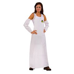 Cordova Cpa28 Defender White Microporous Aprons, Bound Neck & Ties, 28" X 46"