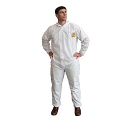 Cordova Sms2002Xl C-Max White Sms Coveralls, Zipper Front And Collar, Elastic Waist, Wrists & Ankles, Size 2X-Large