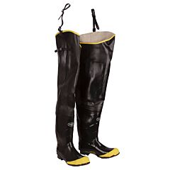 Cordova Bhs-07 Black Hip Boot With Adjustable Straps, Steel Toe & Shank, Cotton Lined, 36-Inch Length, Size 7