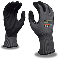Cordova 3744Mfnl Machinist Gloves, Gray, 15-Gauge Hppg2 Shell, Microfoam Nitrile Palm Coating, Reinforced Thumb Crotch, Touchscreen, Sanitized Treatment, Ansi Cut Level A5, Size Large