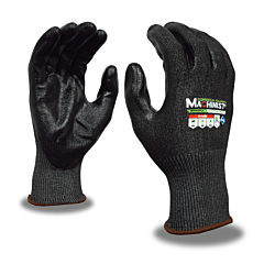 Cordova 3744Wpuxxl Machinist Gloves, Black, 15-Gauge Hppg2 Shell, Water-Based (Dmf Free) Polyurethane Palm Coating, Touchscreen, Sanitized Treatment, Ansi Cut Level A5, Size 2X-Large