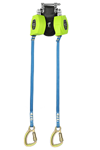 Falltech 84308Tp8 8' Web Ft-X Tie-Back Srl, Twin-Leg With Steel 5K Carabiners