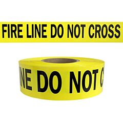 Presco B3103Y15 "Fire Line Do Not Cross", Yellow, 8/Case