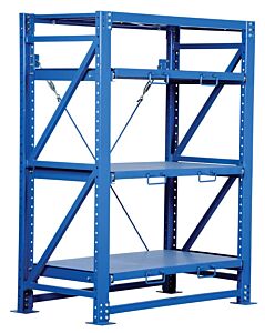 Vestil Vrsor-60 Steel Heavy Duty Roll-Out Shelving 32L X 60W X 80H 6,000 Lb. Capacity, Blue