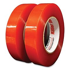 Bron Tapes 106469 Killer Red® Double Sided Tape, Bt-3854, 0.75 In W X 36 Yd L, Clear With Red Liner