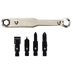 General Tools 8071 Ratchet Offset Screwdriver Sets, Phillips; Slotted, 5 Piece