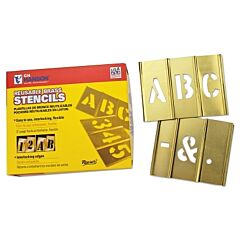 C.H. Hanson 10034 33 Piece Single Letter Sets, Brass, 4 In