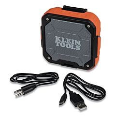 Klein Tools Aepjs2 Bluetooth® Speakers With Magnetic Strap, 5 W, Usb, Aux Cable