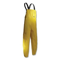 Onguard 7605000.2X Webtex Rain Bib Overalls, 0.65 Mm Thick, Heavy-Duty Ribbed Pvc, Yellow, 2X-Large, Plain Front