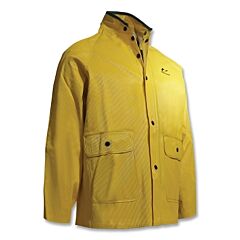 Onguard 7603200.Lg Webtex Rain Jacket, Hood Snaps, 0.65 Mm Thick, Heavy-Duty Ribbed Pvc, Yellow, Large