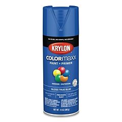 Krylon Industrial K05543007 Colormaxx™ Paint + Primer Spray Paint, 12 Oz, True Blue, Gloss