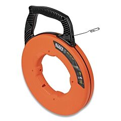 Klein Tools 56334 Steel Fish Tape, 1/8 In W X 240 Ft L, Double-Loop Steel Tape End, High Carbon
